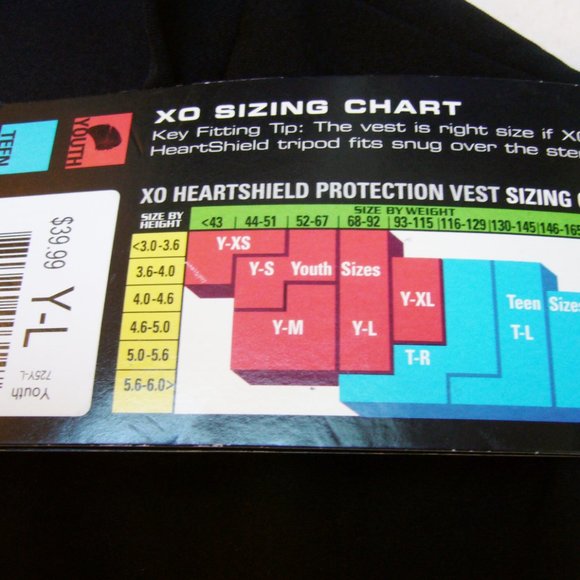 XO HeartShield Youth Baseball Protection Shirt - Picture 7 of 8